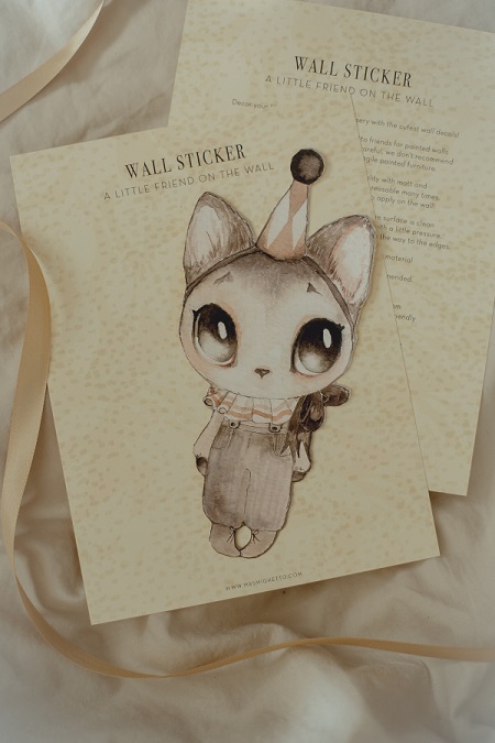 Mrs Mighetto, väggklistermärke Dear Meow