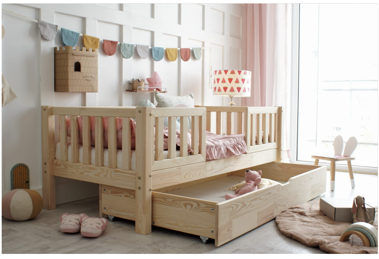 Barnsäng Alice med stödbräda och förvaringslåda/extrasäng - Bild 3