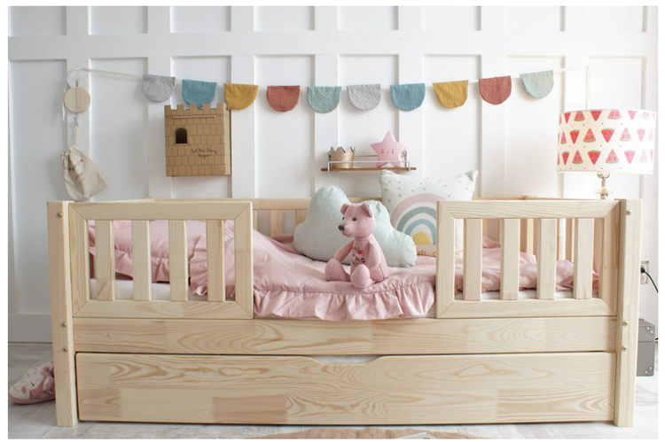 Barnsäng Alice med stödbräda och förvaringslåda/extrasäng - Bild 2