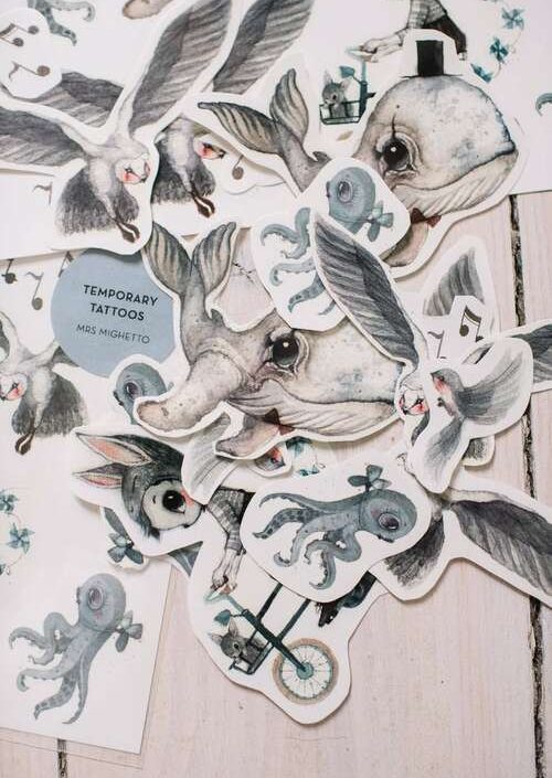 Mrs Mighetto, gnuggis fake tatuering Mr Simon and friends