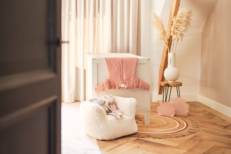 Jollein, Soffa Beanbag fåtölj, teddy cream white - Bild 3