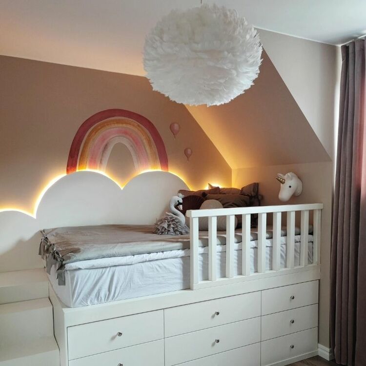 Babylove, dusty pink rainbow, regnbåge väggklistermärke - Bild 14