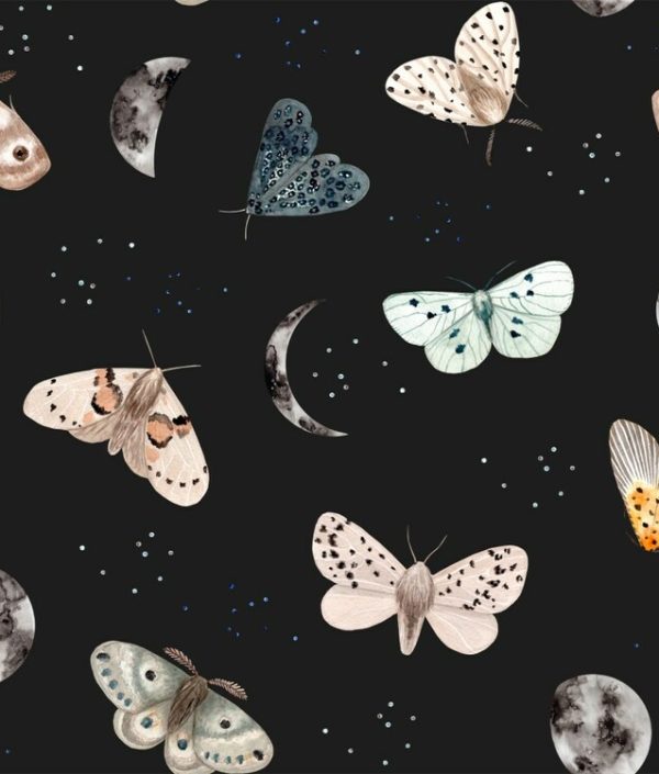 Dekorillo, tapet Magic butterfly black