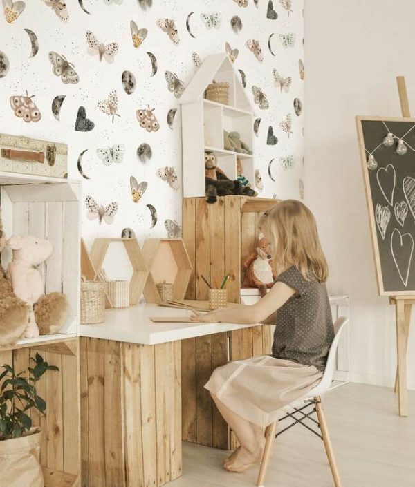 Dekorillo, tapet Magic butterfly white