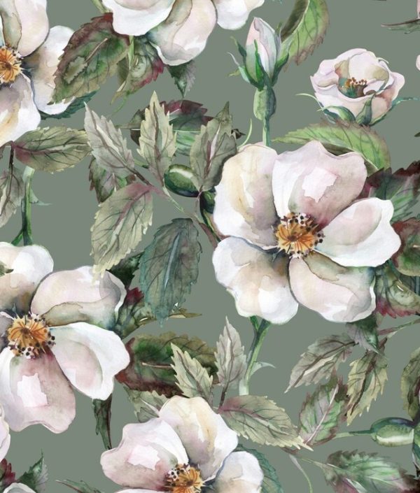 Dekorillo, tapet White roses