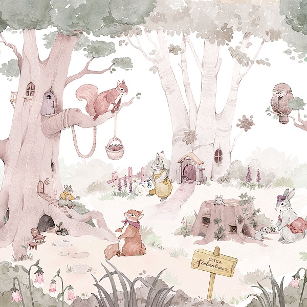 Dekorillo, tapet Forest city