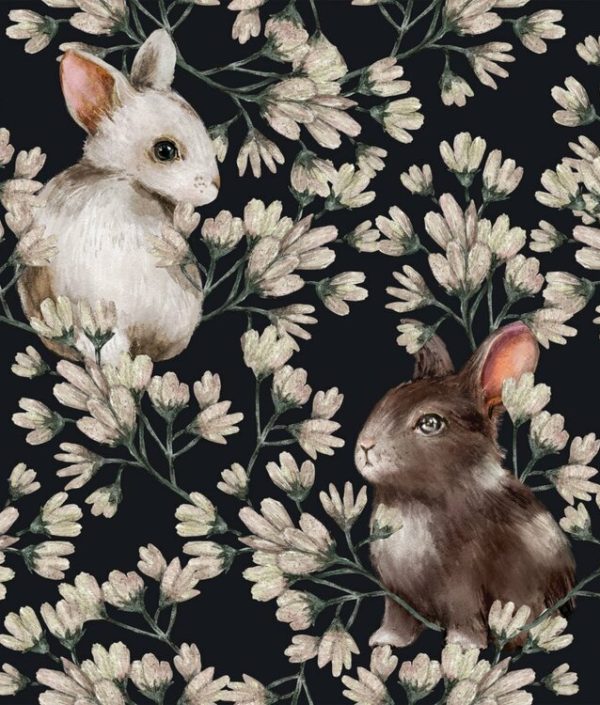 Dekorillo, tapet Rabbit world dark