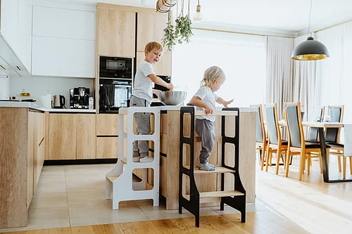 Duck Woodworks, Hjälpa till pall, vit/natur - Bild 6