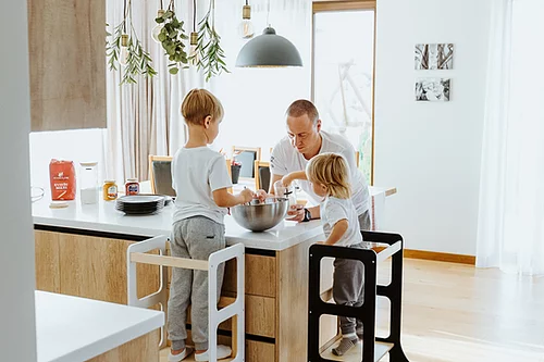 Duck Woodworks, Hjälpa till pall, vit/natur - Bild 5