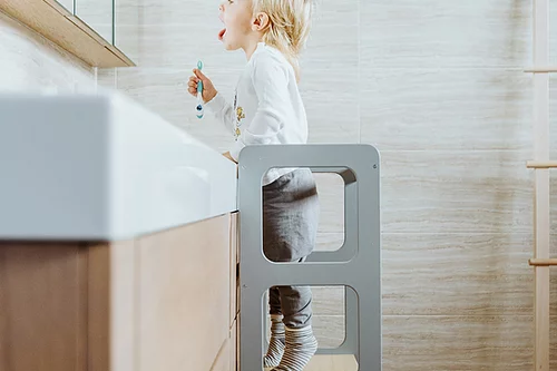 Duck Woodworks, Hjälpa till pall, grå/natur - Bild 2