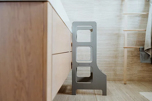 Duck Woodworks, Hjälpa till pall, grå/natur - Bild 3