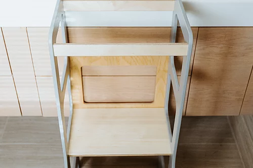 Duck Woodworks, Hjälpa till pall, grå/natur - Bild 4