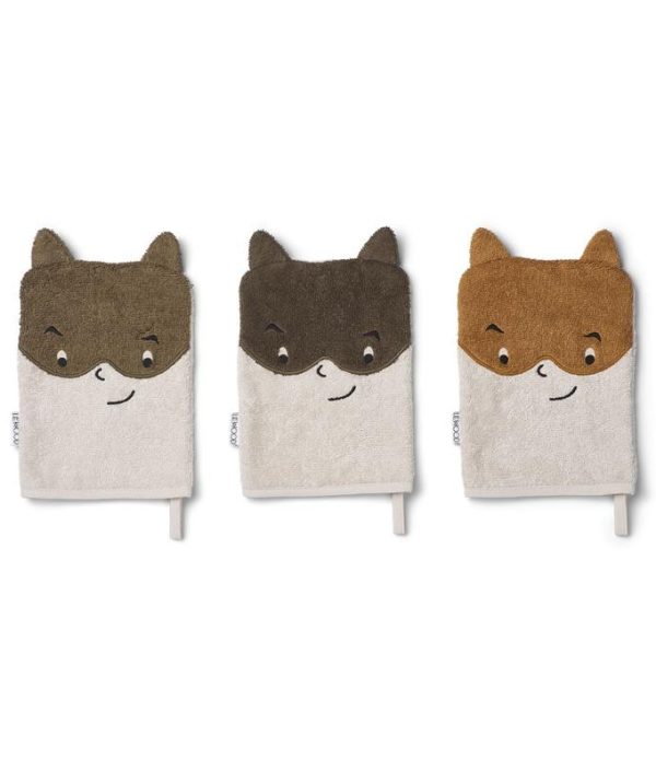 Liewood tvättlappar 3-pack Sylvester, Superhero multi mix