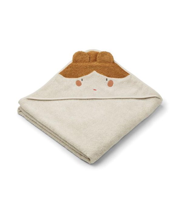 Liewood handduk med huva, Augusta Doll/sandy
