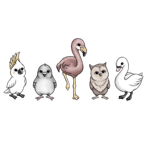 Fågelvänner väggklistermärken, Stickstay