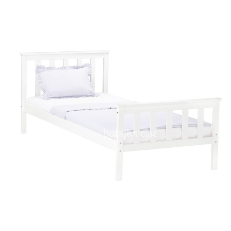 Vit enkelsäng i trä 90x200 - Bild 2