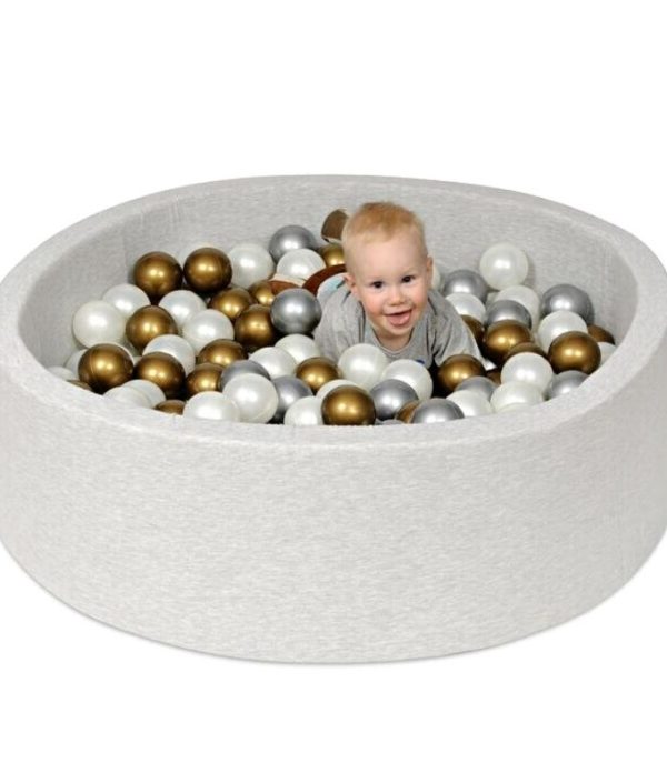 Ljusgrå bollhav BASIC, 90x30, med valfria bollar