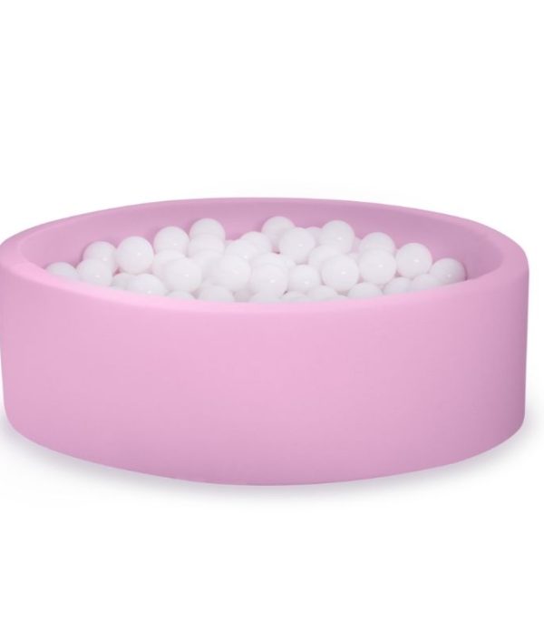 Rosa bollhav BASIC, 90x30 med vita bollar