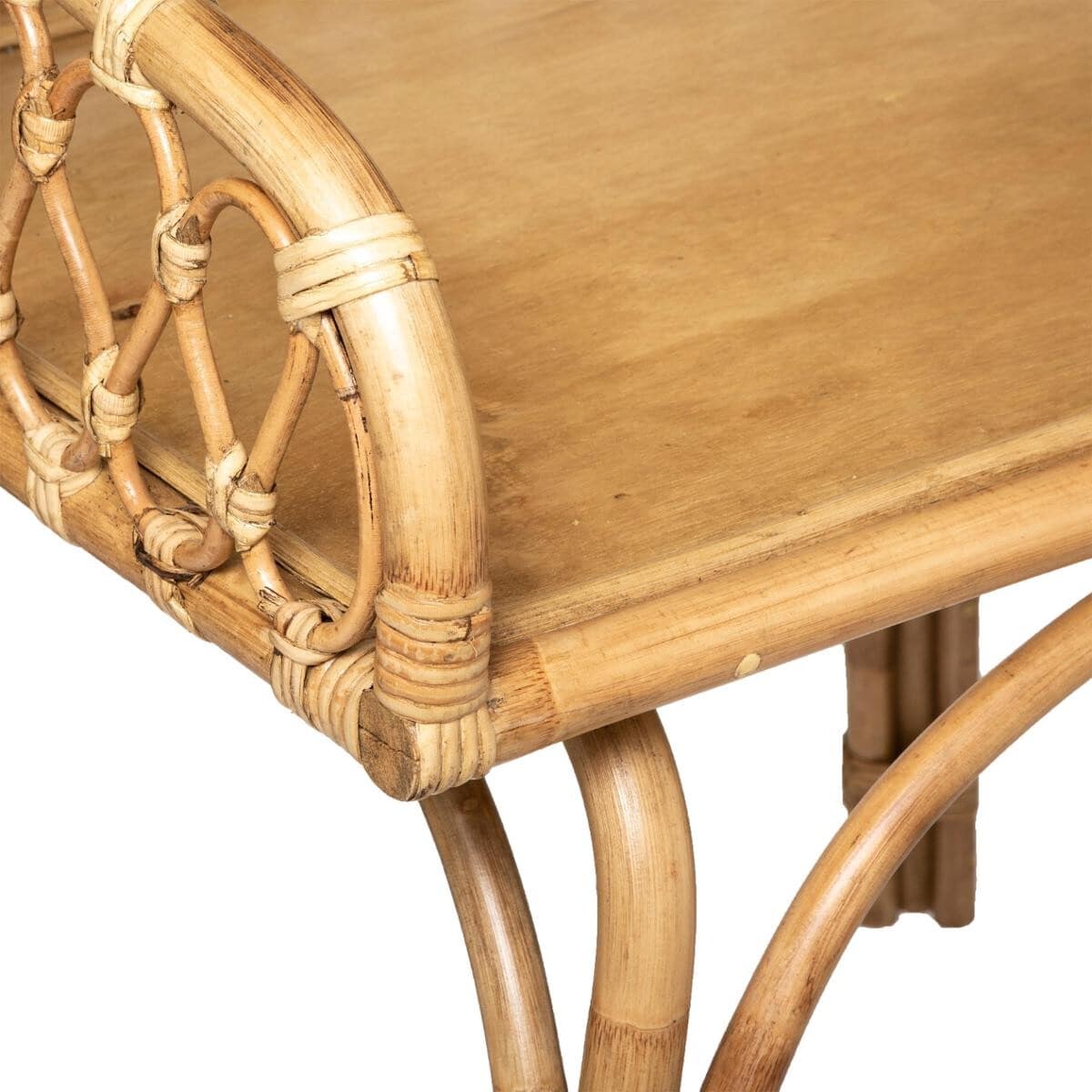 Skrivbord i rotting, medium beige - Bild 4