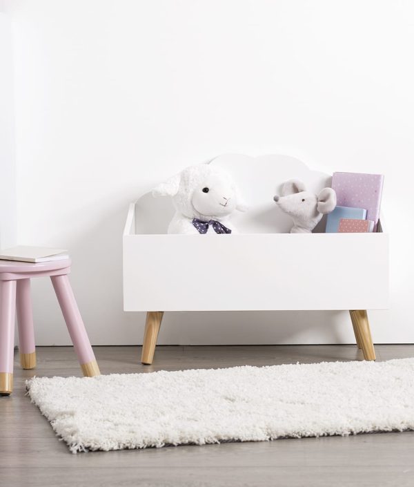 Förvaringslåda moln till barnrummet, vit