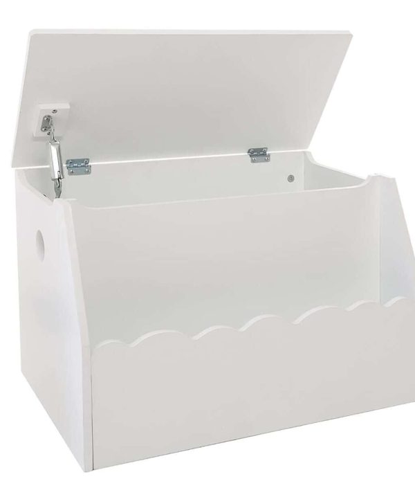 Vit förvaringskista med molnhylla