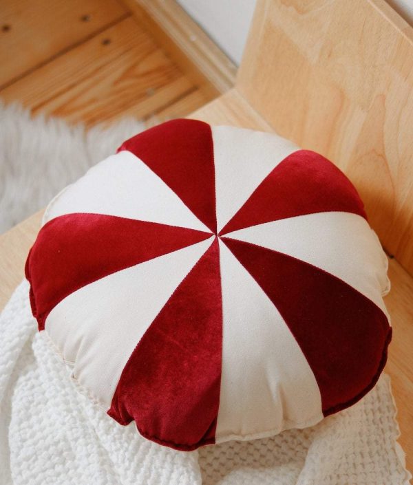 Moi Mili, rund kudde, Circus candy red