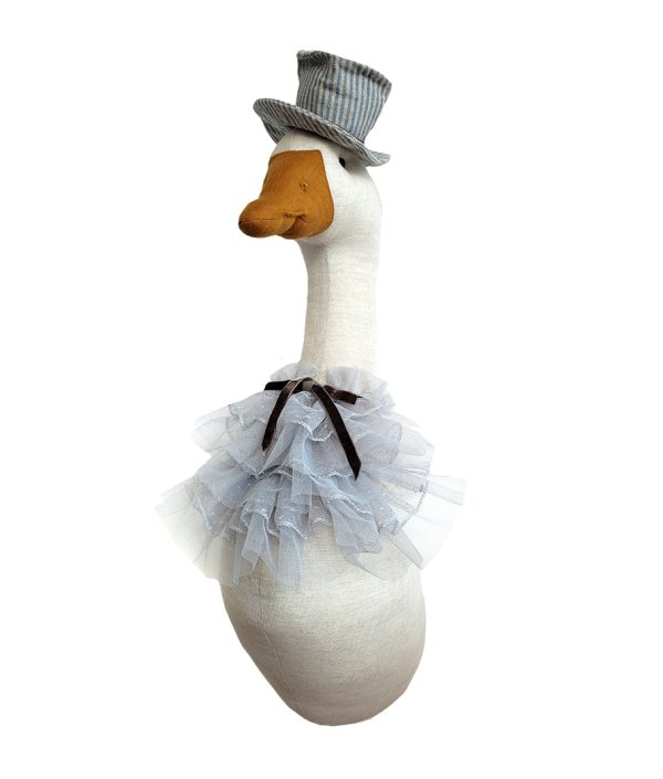 Väggdekoration natur gås med hatt