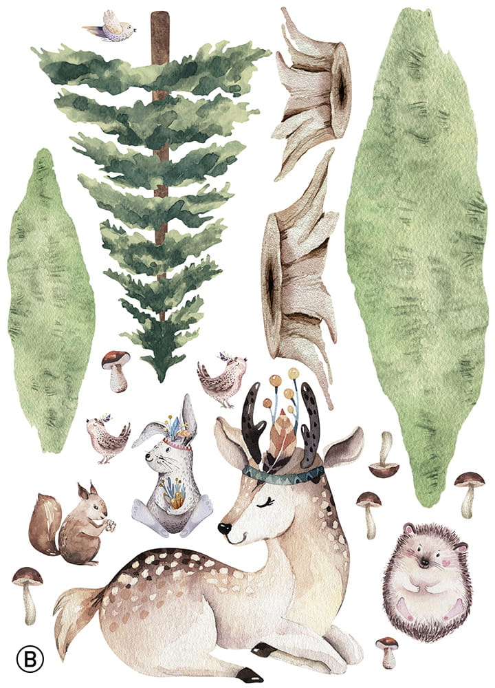 Väggklistermärken, Big forest friends - Bild 5