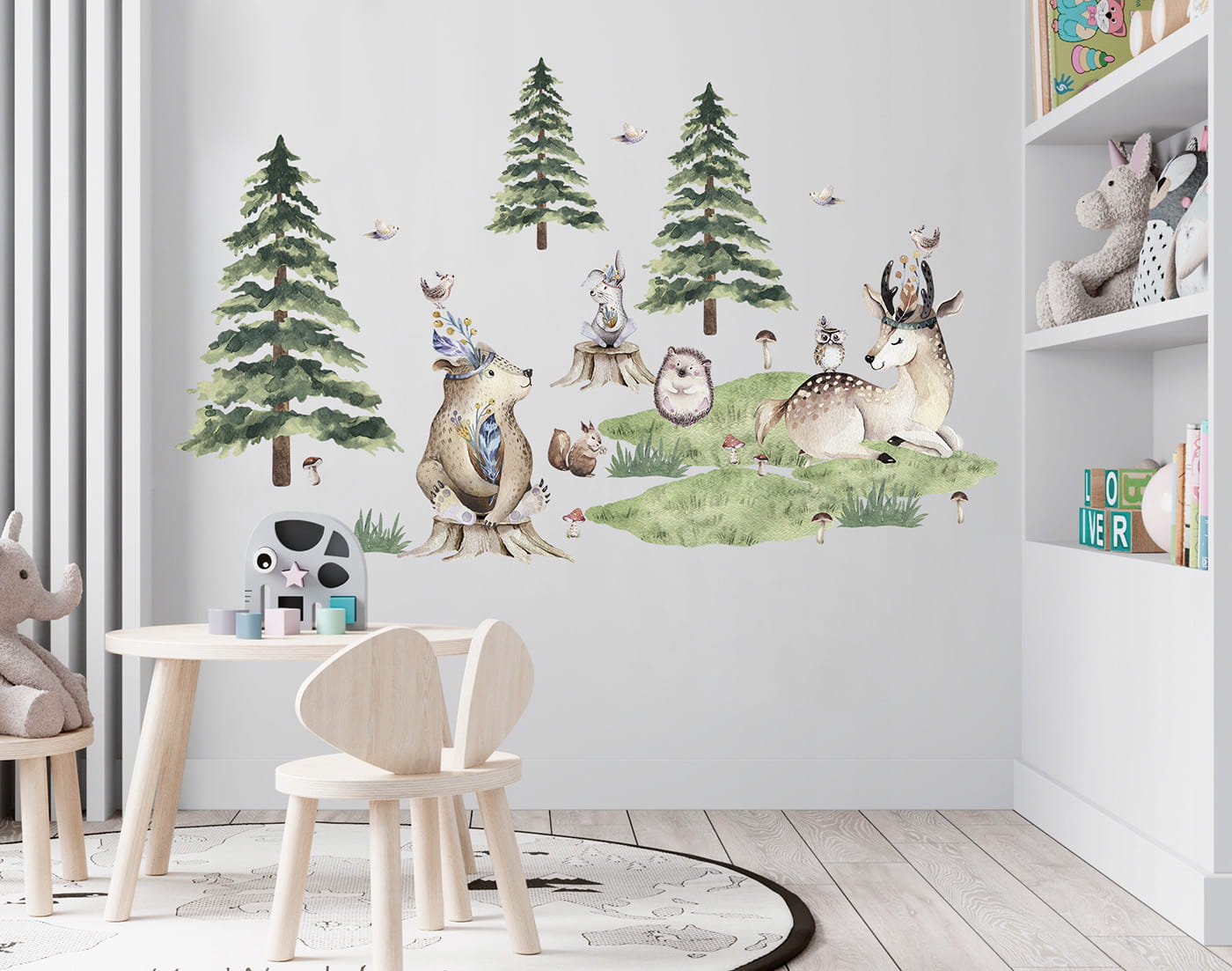 Väggklistermärken, Big forest friends - Bild 2