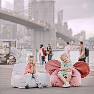 The Brooklyn Kids, Ears Bean bag, burgundy