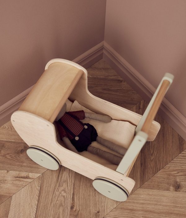 Kid?s Concept, Dockvagn med bäddset natur/grön