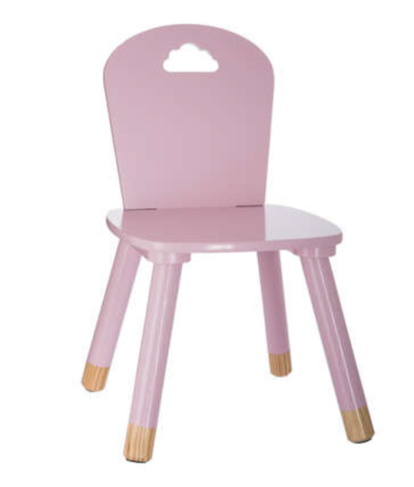 Rosa trästol till barnrummet