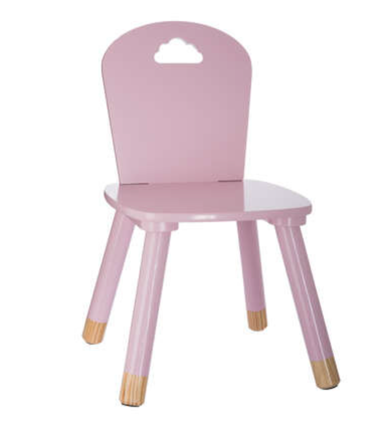 Rosa trästol till barnrummet