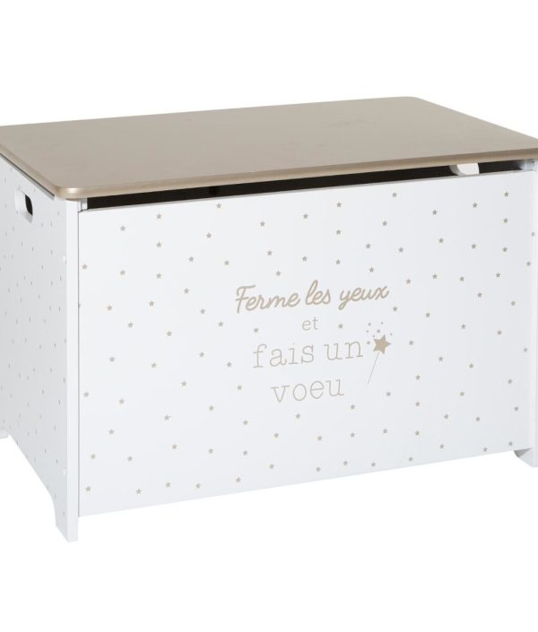 Vit förvaringskista gold