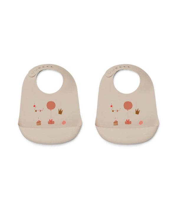Liewood, Tilda Silikon haklapp 2-pack, Birthday multi mix
