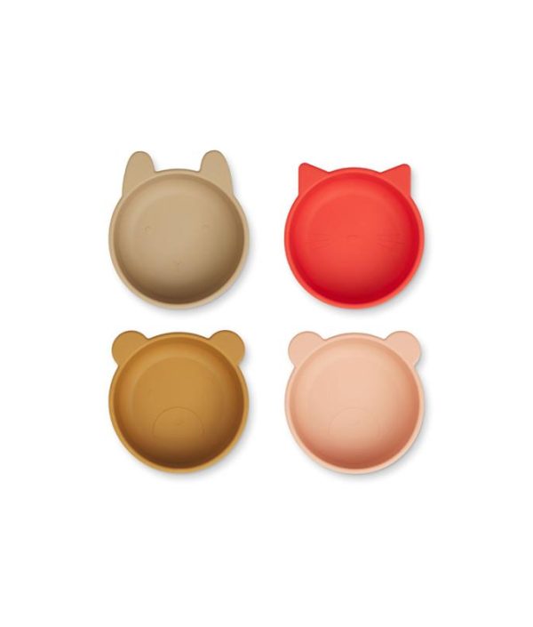 Liewood, 4-pack silikon snack skål för barn, Iggy