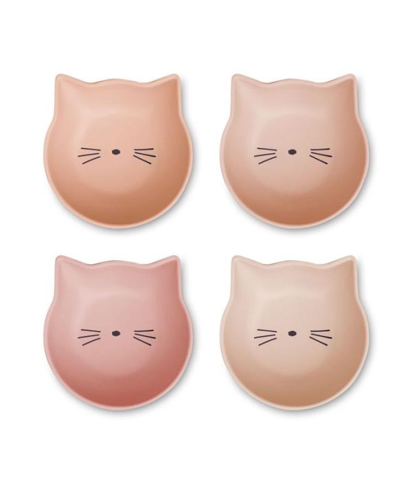 Liewood, Filiz 4-pack snackskålar för barn, Cat rose multi mix