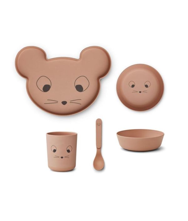 Liewood, Brody matset 4 delar, Mouse pale tuscany