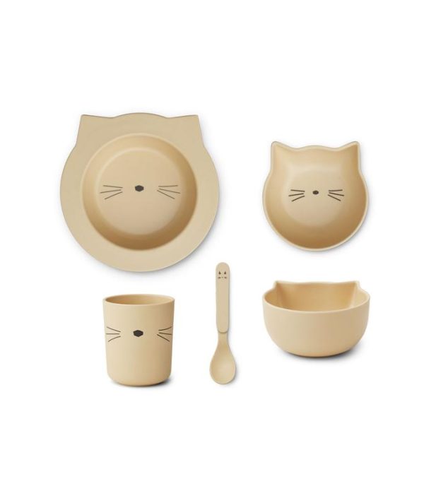 Liewood, Joana matset 4 delar, Cat wheat yellow