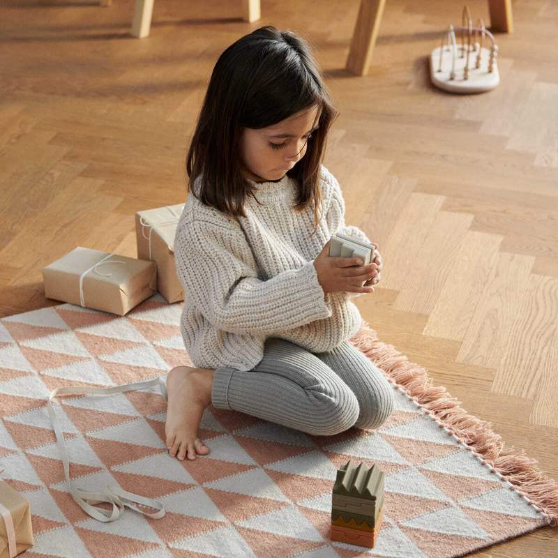 Liewood, Berlin matta med fransar, Triangle tuscany rose mix - Bild 4