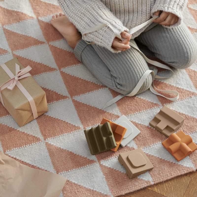 Liewood, Berlin matta med fransar, Triangle tuscany rose mix - Bild 3