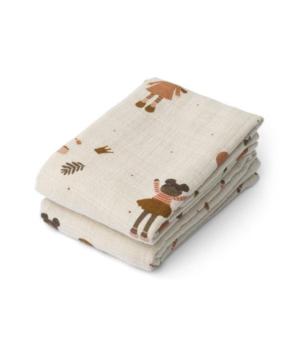 Liewood, Lewis snuttefilt 2-pack, Doll sandy mix