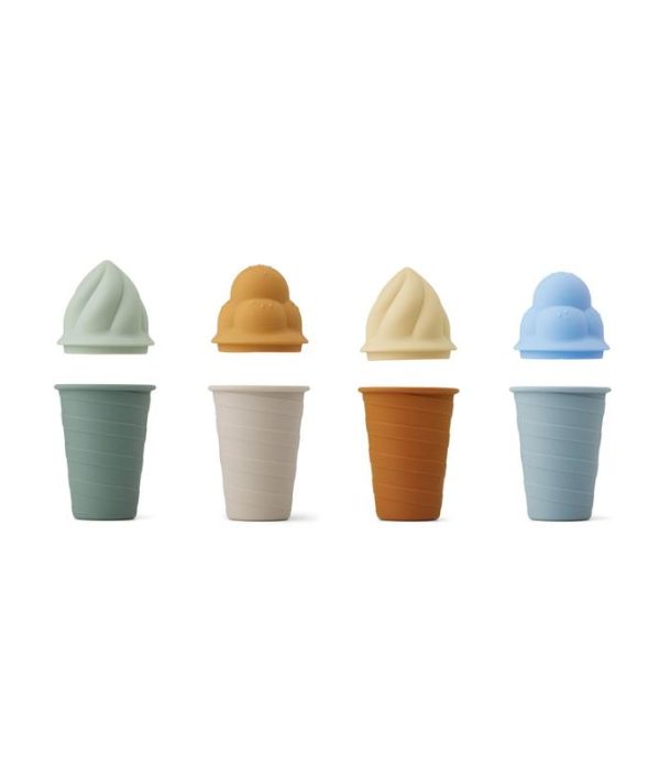 Liewood, Bay glass i silikon, Sky blue multi mix