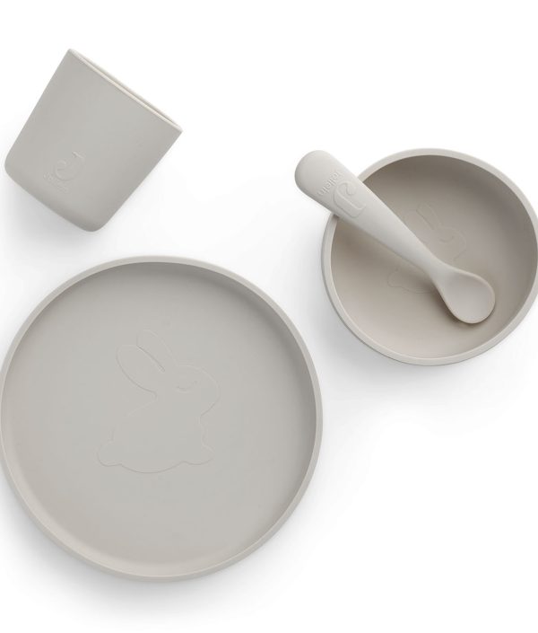 Jollein, Matset i silikon 4 delar, nougat