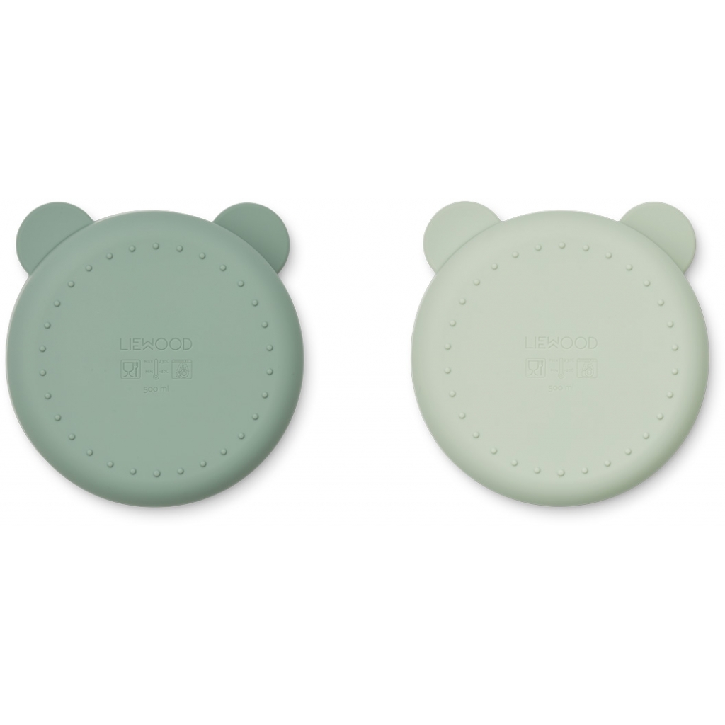 Liewood, Connie 2-pack silikonskål med fack, Peppermint mix - Bild 3