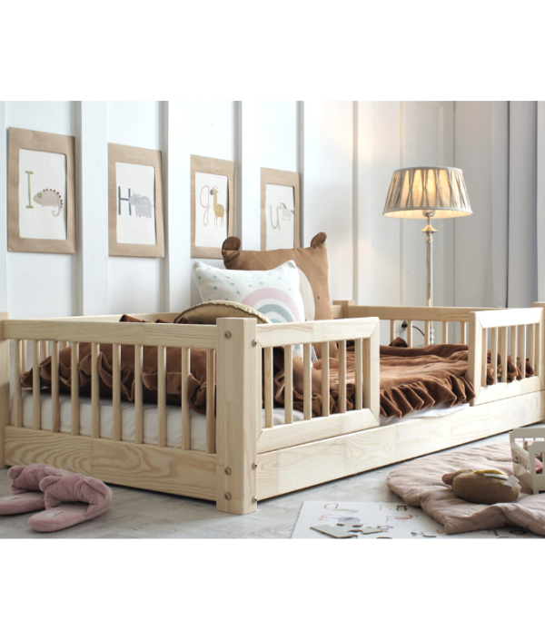 Barnsäng Alex Duo med stödbräda (olika storlekar)