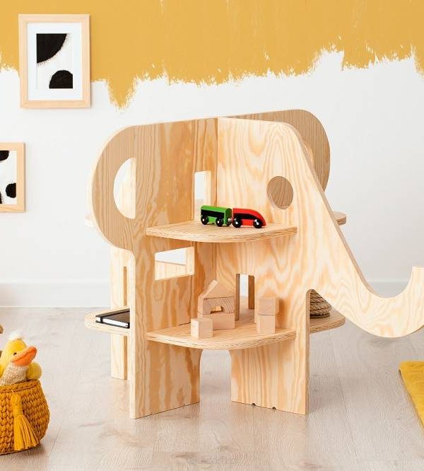 Babylove, golvbokhylla till barnrummet, Elefant