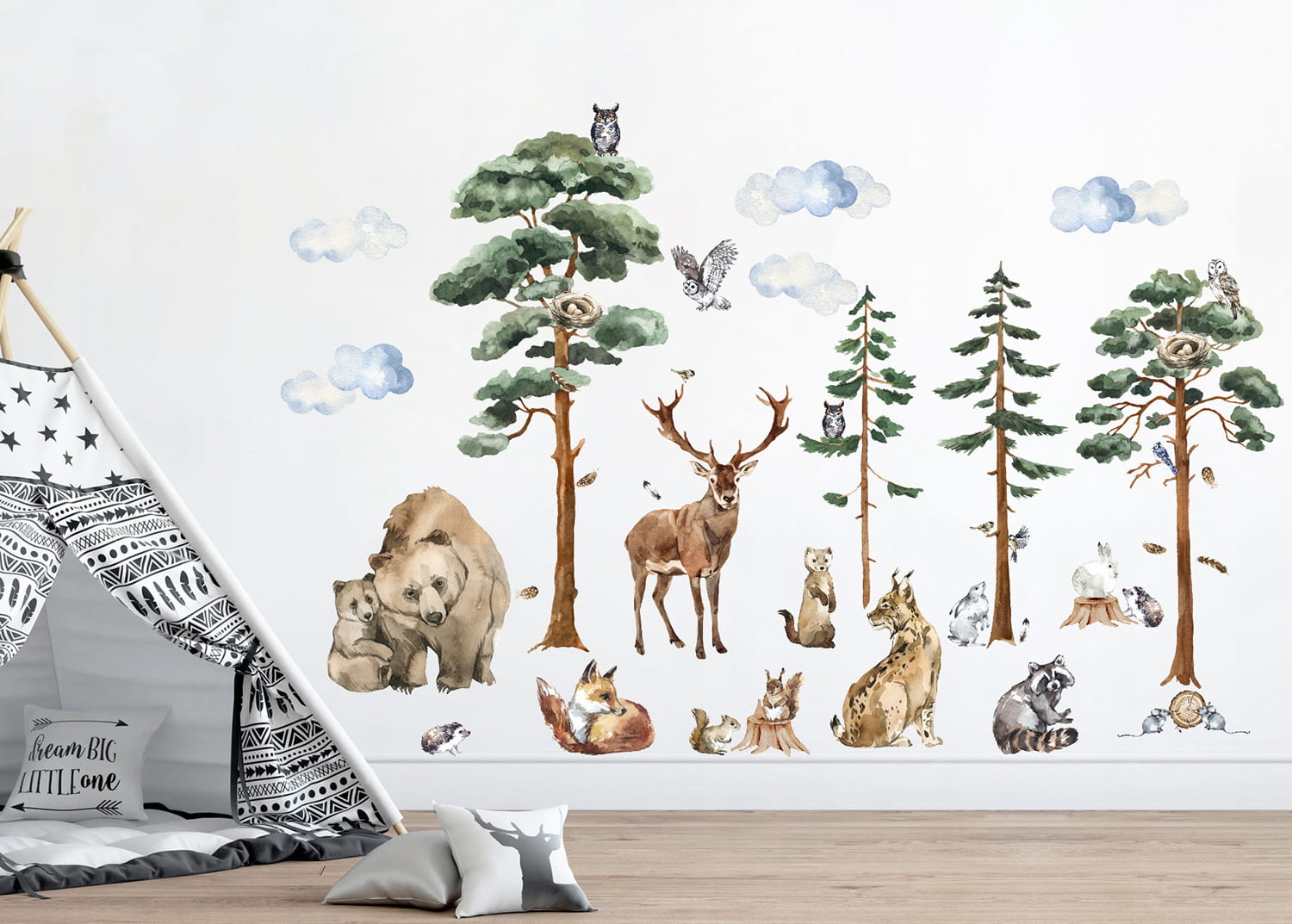 Väggklistermärken, Skogens vänner - Bild 3