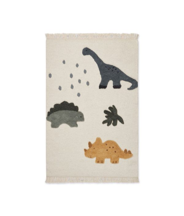 Liewood, Bent ullmatta med fransar, Dino multi mix