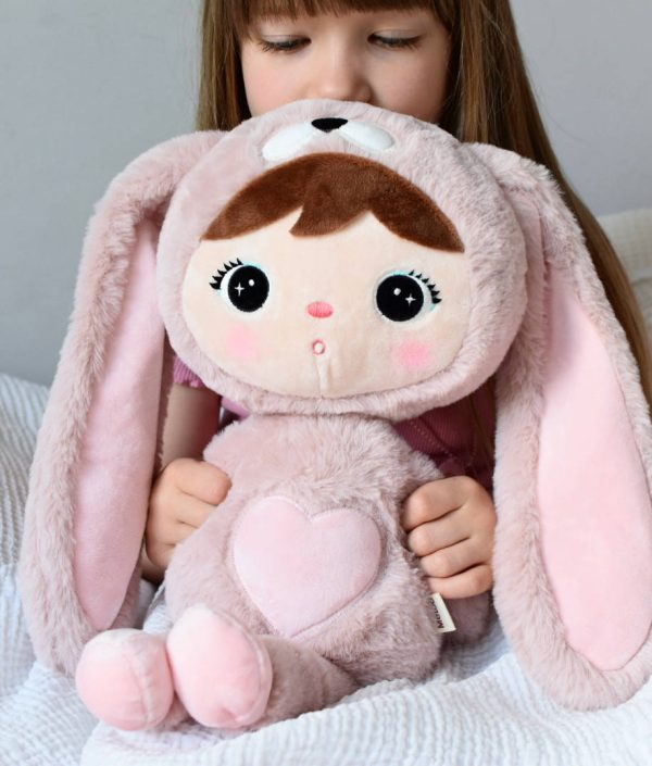 Rosa kanin, stor docka med namn